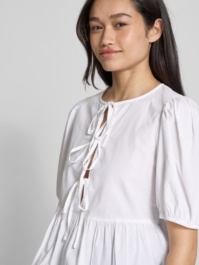 Pieces Relaxed Fit Tunika in Wickeloptik Modell 'JOLLY' Weiss 3