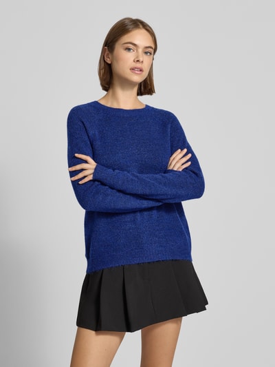 Pieces Regular fit coltrui met raglanmouwen, model 'JULIANA' Koningsblauw - 4