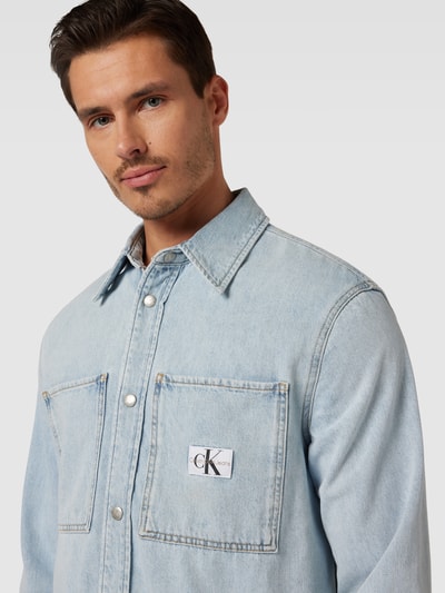 Calvin Klein Jeans Vrijetijdsoverhemd met drukknoopsluiting Lichtblauw - 3