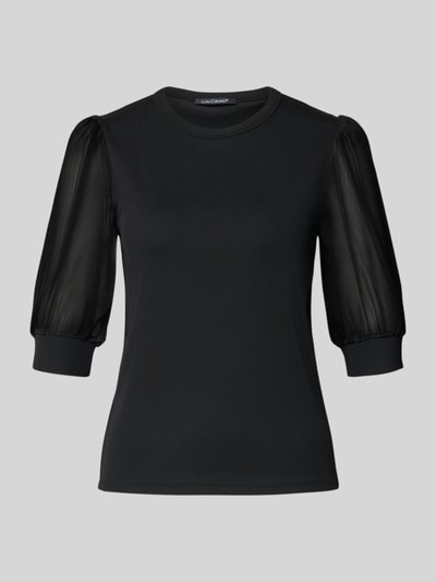 Luisa Cerano T-Shirt in Ripp-Optik mit Rundhalsausschnitt Black 2