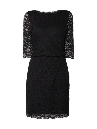 Taifun Kleid aus floraler Spitze mit Drapierung Black 2