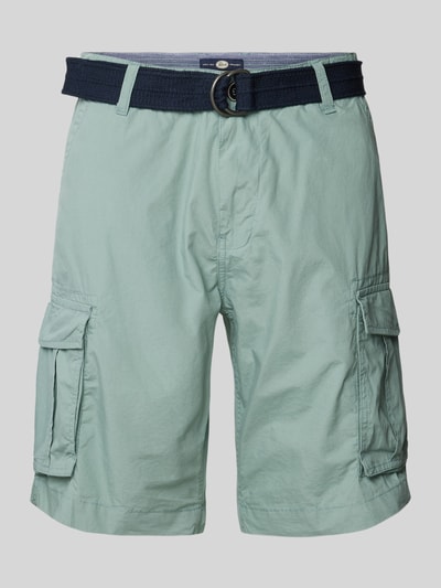 Petrol Regular Fit Cargoshorts mit Gürtel Helltuerkis 2