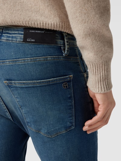 ELIAS RUMELIS Jeans in used-look, model 'Noel' Jeansblauw - 3