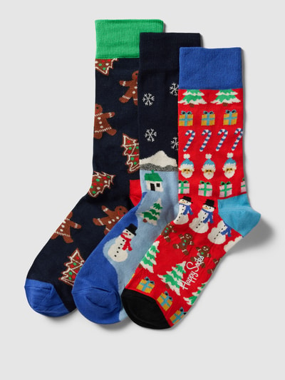 Happy Socks Socken mit Allover-Muster Marine 1