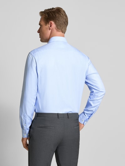 ETERNA Modern Fit Businesshemd mit Knopfleiste Bleu 5