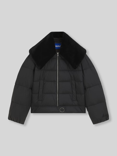 HUGO Blue Regular Fit Steppjacke mit abnehmbarem Kunstfell-Kragen Modell 'Fleuv-1_B' Black 2