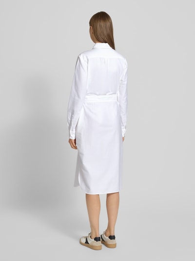 Polo Ralph Lauren Overhemdjurk met strikceintuur en logostitching Wit - 5