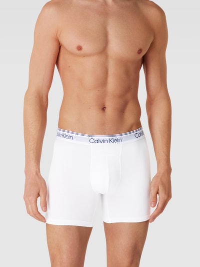 Calvin Klein Underwear Obcisłe bokserki z detalem z logo Biały 1