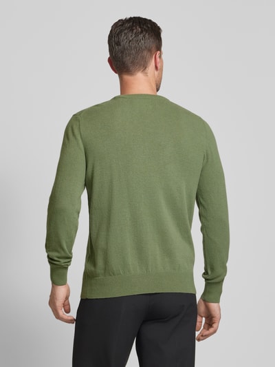 Marc O'Polo Loose fit pullover met ronde hals Olijfgroen - 5