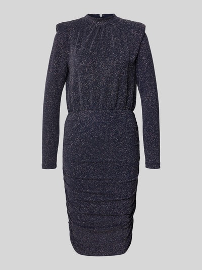 Rich & Royal Knielanges Kleid mit Schulterpolstern Metallic Blue 2
