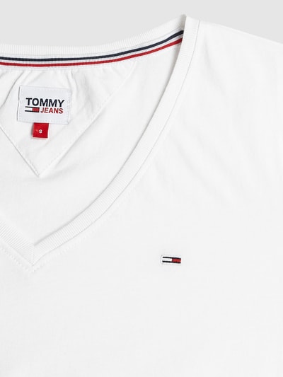 Tommy Jeans T-shirt o kroju slim fit z bawełny ekologicznej  Biały 2