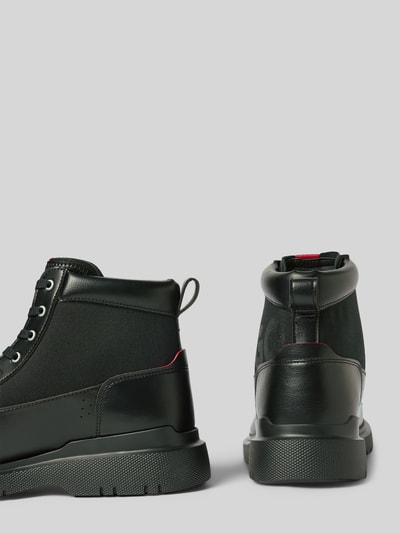 HUGO Boots aus Kalbnappa mit Profilsohle Black 2