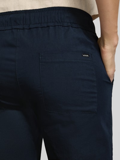 TONI Stoffen broek met verkorte pasvorm en elastische band Marineblauw - 3