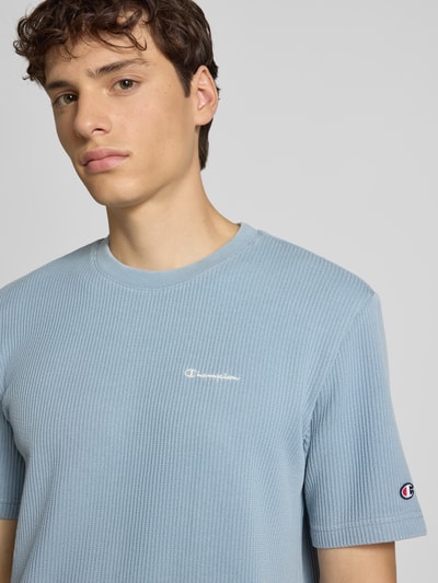 CHAMPION T-shirt met structuurmotief en ronde hals Rookblauw - 3