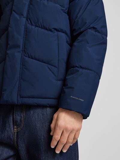 Jack & Jones Kurtka pikowana ze stójką model ‘WORLD’ Granatowy 3