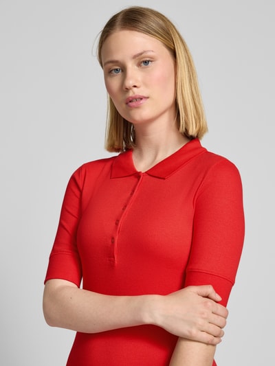 Christian Berg Woman Polojurk met drukknoopsluiting Lichtrood - 3