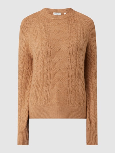 Christian Berg Woman Pullover met kabelmotief Camel - 2