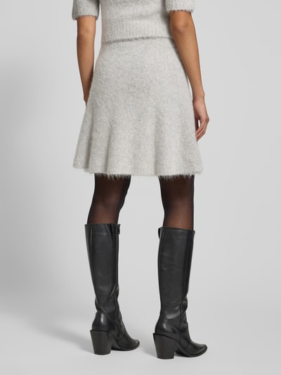 Samsøe Samsøe Strickrock aus Alpaka-Mix Modell 'JEANNE' Hellgrau Melange 5