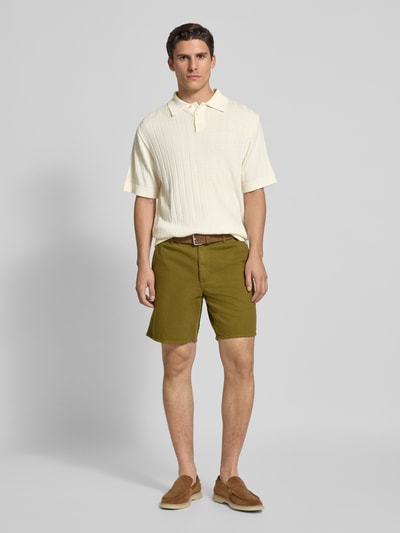 Forét Poloshirt met ribboorden, model 'ASTERN' Offwhite - 1