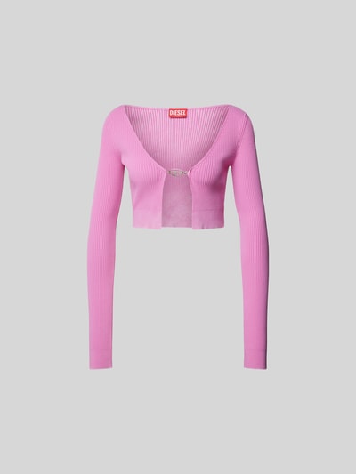 Diesel Cropped Cardigan mit Label-Detail Pink 2