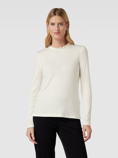 Tom Tailor Longsleeve im unifarbenen Design Offwhite 4