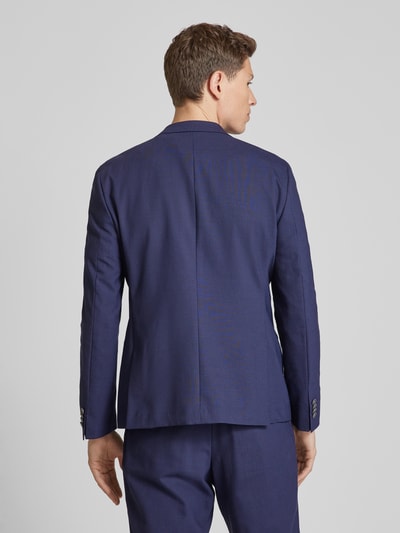 BOSS Slim fit 2-knoops colbert met scheerwol, model 'Jack' Marineblauw - 5