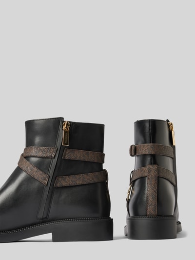 MICHAEL Michael Kors Leren boots met labelapplicatie, model 'ABIGAIL' Zwart - 2