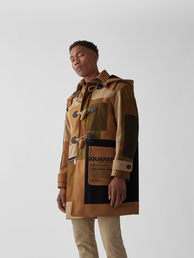 Dsquared2 Dufflecoat im Patchwork-Look Camel 4