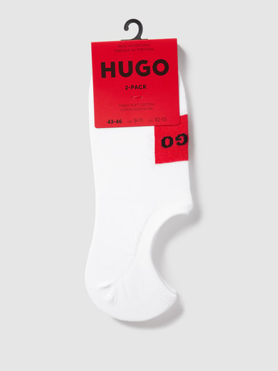 HUGO Füßlinge mit Label-Print im 2er-Pack Weiss 3