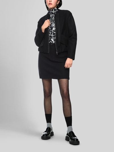 Marc Cain Blouson aus Wolle mit Schleifendetail Black 1