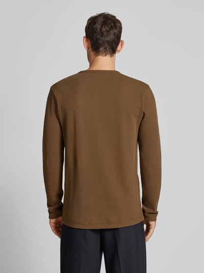 BOSS Orange Longsleeve mit Label-Stitching Modell 'Tempesto' Oliv 5