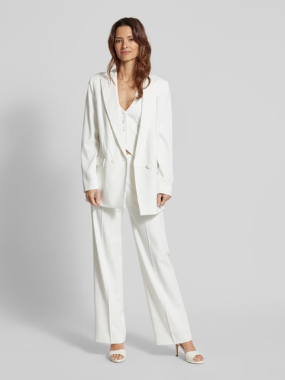 Swing Straight Leg Stoffhose mit Bügelfalten Offwhite 1
