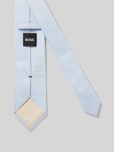 BOSS Slim fit zijden stropdas met structuurmotief Bleu - 2