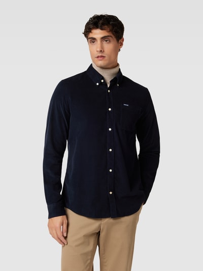 Barbour Cordhemd mit Button-Down-Kragen Modell 'Ramsey' Marine 4