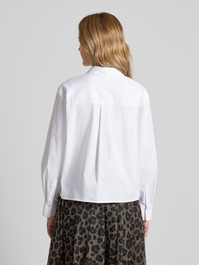 JOOP! Overhemdblouse met blinde knoopsluiting Wit - 5