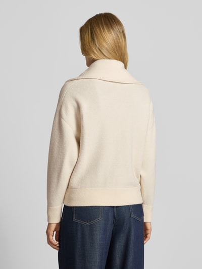 Windsor Kurtka z dzianiny z zamkiem błyskawicznym Złamany biały 5