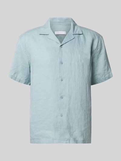 Produktfoto, Relaxed Fit Freizeithemd aus reinem Leinen Modell 'FLYNN' von Only & Sons in Hellblau, leichte Struktur, Herren Freizeithemd.