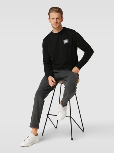 Karl Lagerfeld Sweatshirt mit Label-Patch Black 1