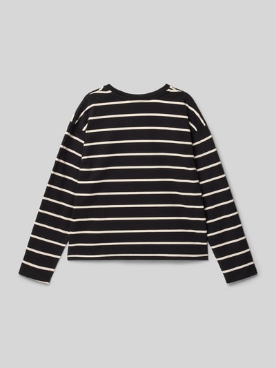 Calvin Klein Jeans Bluzka z długim rękawem, okrągłym dekoltem i wyhaftowanym logo Czarny 3