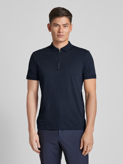 SELECTED HOMME Regular Fit Poloshirt mit Reißverschlussleiste Modell 'FAVE' Marine 4