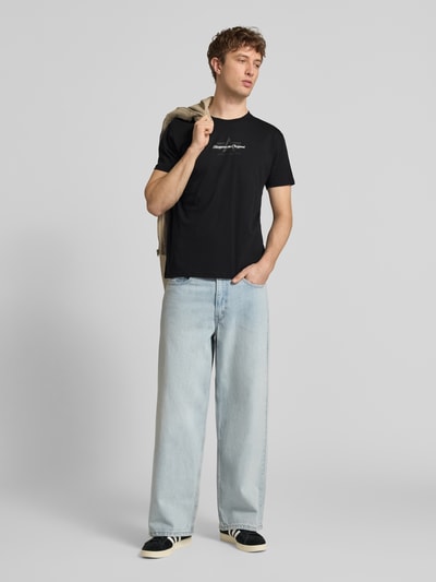 Tommy Jeans Slim Fit T-Shirt aus reiner Baumwolle Black 1