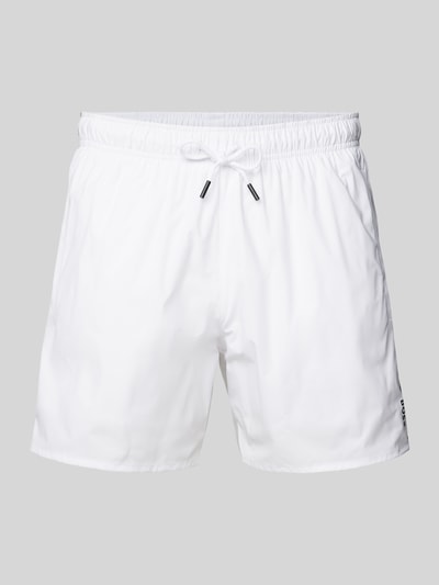 BOSS Badehose mit elastischem Bund Modell 'Iconic' Weiss 1