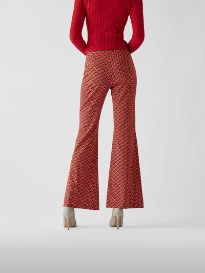 Diane von Furstenberg Hose mit grafischem Muster Rot 5