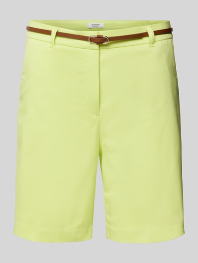 B.Young Regular Fit Shorts mit Gürtel Modell 'Days' Neon Gelb 2