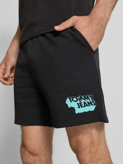 Tommy Jeans Relaxed Fit Sweatshorts aus reiner Baumwolle Black 3