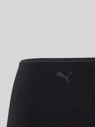 Productfoto, Panty uit katoen-mix met modal-aandeel in set van 3 van PUMA, Dames onderbroek, effen zwart, zachte textuur