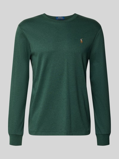 Polo Ralph Lauren Regular Fit Langarmshirt aus reiner Baumwolle Modell 'PIMA' Dunkelgruen 1