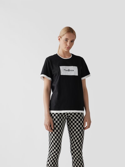 MM6 Maison Margiela T-Shirt mit Kontrasteinsatz Black 4