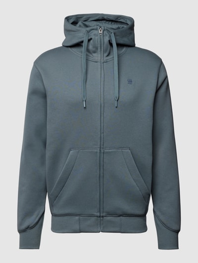 G-Star Raw Sweatjacke mit Logo-Stitching Modell 'Premium core' Helltuerkis 2