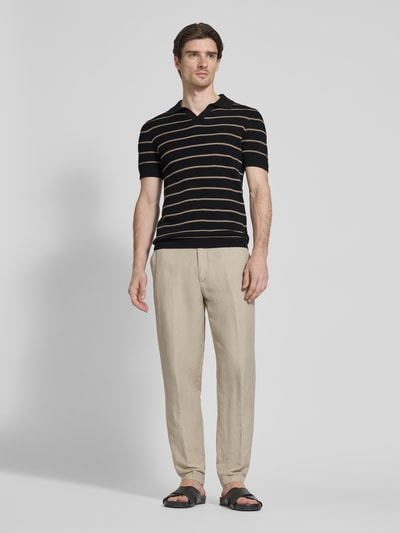 Christian Berg Men Poloshirt mit V-Ausschnitt Black 1